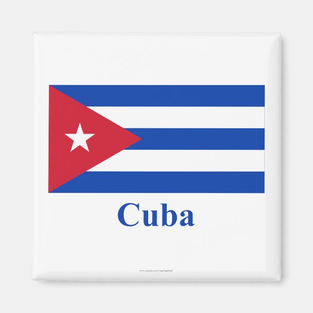 Cuba Flag with Name Magnet (Front)
