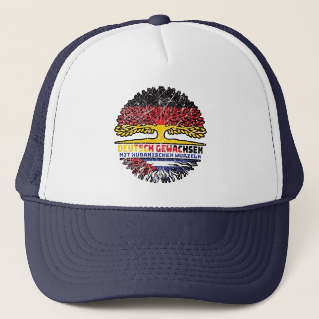 Cuba German German German Baum Wurzel Trucker Hat (Front)