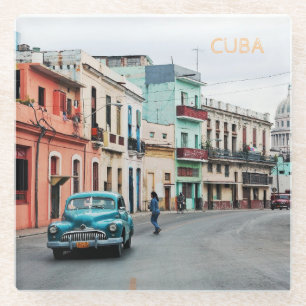 Cuba glass coaster