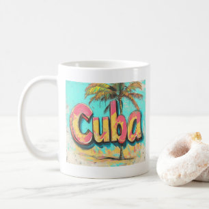 Cuba Graffiti Vibes: Island Street Art Coffee Mug