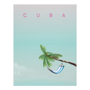 Cuba Hammock Vintage style vacation print. Photo Print