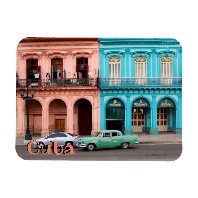 Cuba Havana Architecture Flexible Photo Magnet (Horizontal)