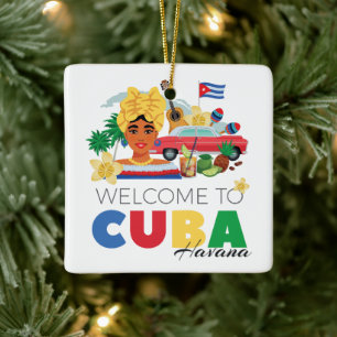 Cuba Havana Ceramic Ornament