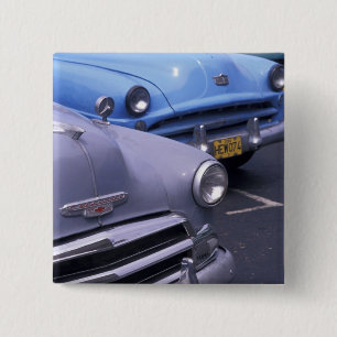 Cuba, Havana. Classic 1950's autos 15 Cm Square Badge