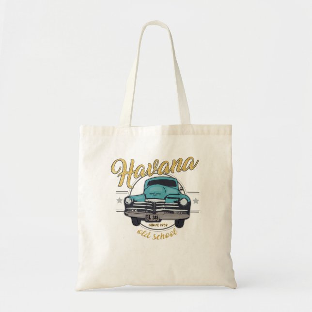 Cuba Havana Cuban Old Car Caribbean Beach Travel G Tote Bag (Front)