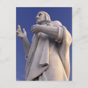 Cuba, Havana, Sculpture of Jesus. Postcard