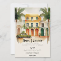 Cuba Havana Wedding Invitation destination wedding