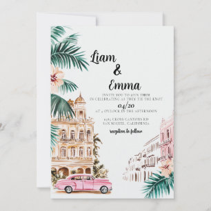 Cuba Havana Wedding Invitation destination wedding