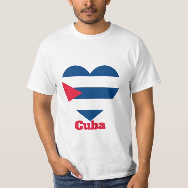 Cuba Heart Flag T-Shirt (Front)