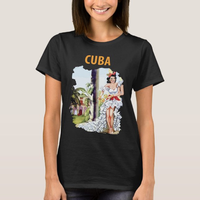 Cuba, Holiday Island T-Shirt (Front)