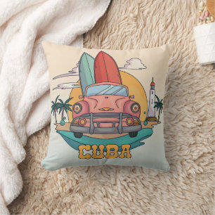 Cuba Illustration Cushion