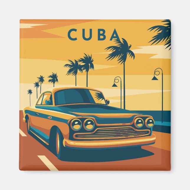 Cuba Illustration Magnet (Front)