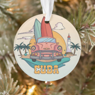 Cuba Illustration Ornament