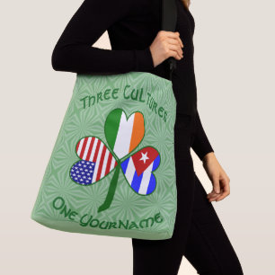 Cuba Ireland USA Shamrock Flag Personalised Crossbody Bag