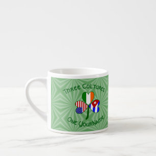 Cuba Ireland USA Shamrock Flag Personalised  Espresso Cup