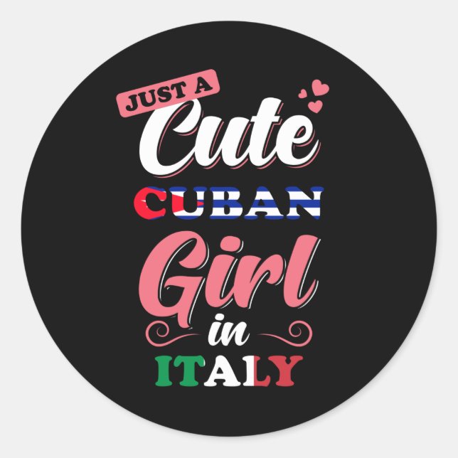 Cuba Italy Saying Classic Round Sticker (Front)
