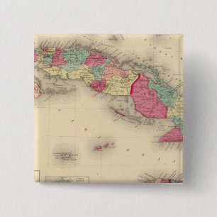 Cuba, Jamaica, and Porto Rico 15 Cm Square Badge