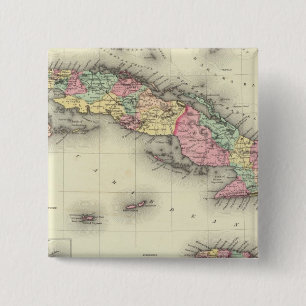 Cuba, Jamaica And Puerto Rico 15 Cm Square Badge