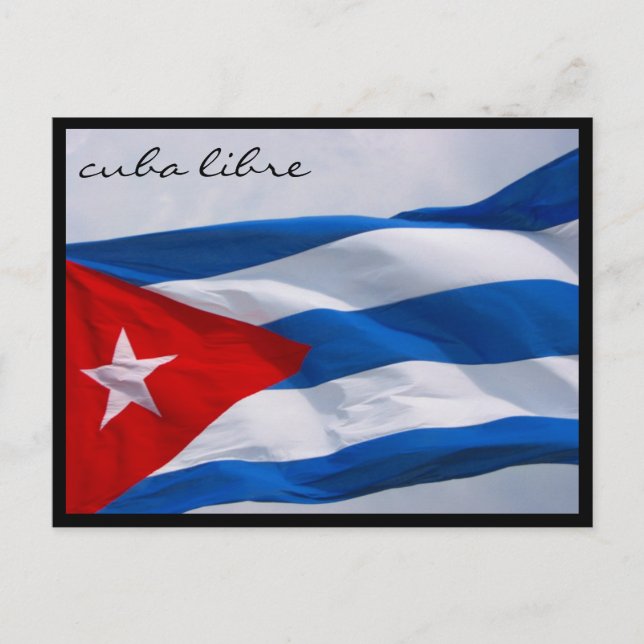cuba libre flag postcard (Front)