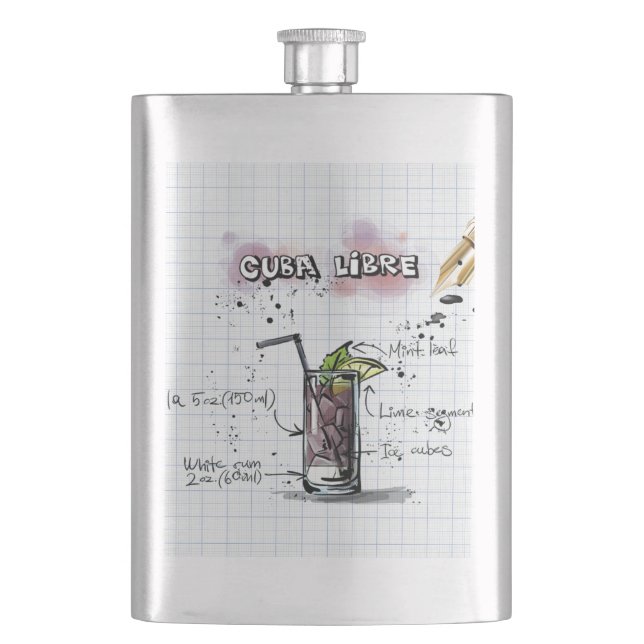 Cuba Libre Hip Flask (Front)