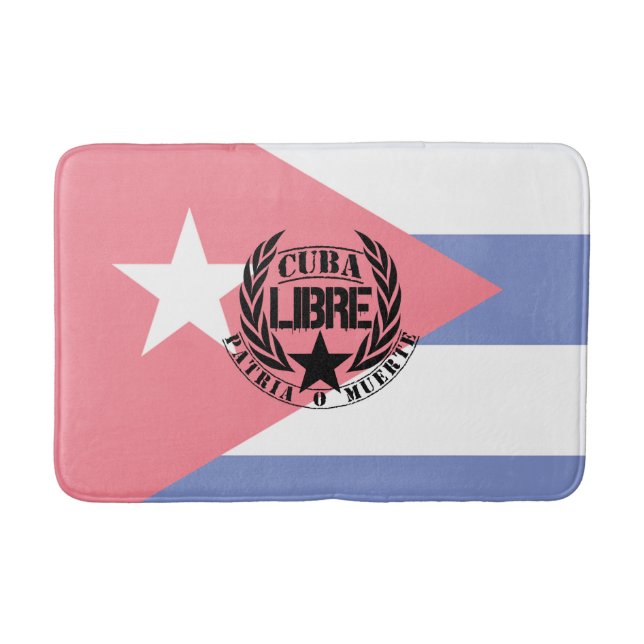Cuba Libre Motto Laurels Bath Mat (Front)