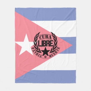 Cuba Libre Motto Laurels Fleece Blanket