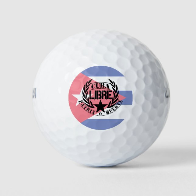 Cuba Libre Motto Laurels Golf Balls (Front)