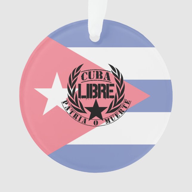 Cuba Libre Motto Laurels Ornament (Front)