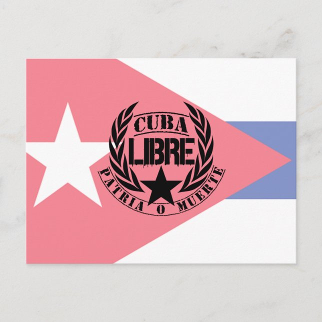 Cuba Libre Motto Laurels Postcard (Front)