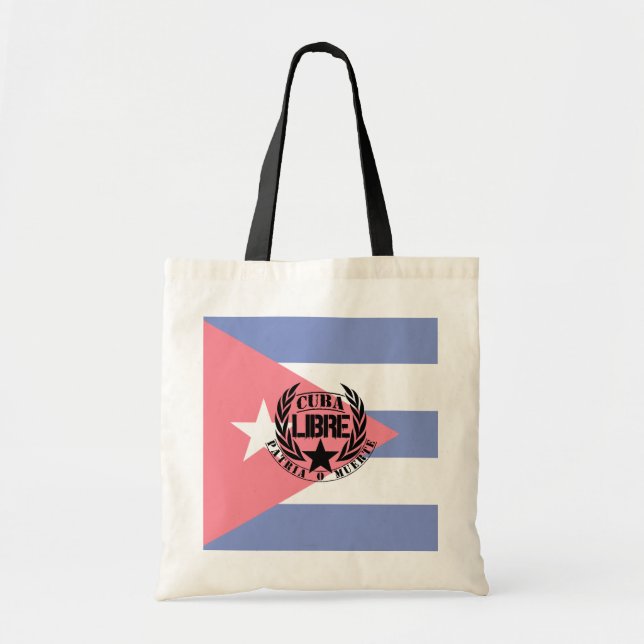 Cuba Libre Motto Laurels Tote Bag (Front)