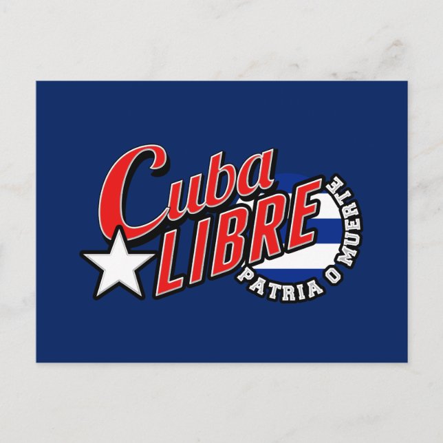 Cuba Libre Motto Postcard (Front)