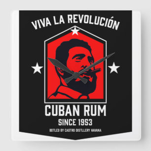 Cuba Libre Rum Drinkers Revolution Square Wall Clock