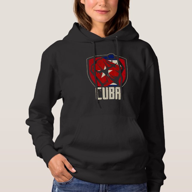 Cuba Love Cuban Flag Havana Communism Socialism Hoodie (Front)