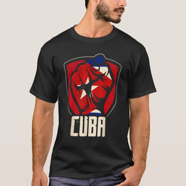 Cuba Love Cuban Flag Havana Communism Socialism T-Shirt (Front)