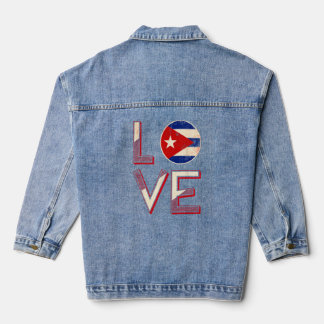Cuba Love Cuban Flag Havana Denim Jacket