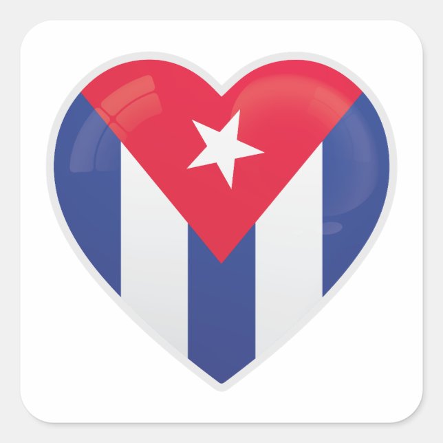 Cuba Love Icon Square Sticker (Front)