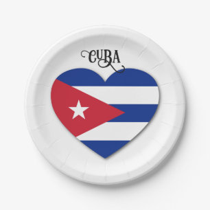 Cuba Love Paper Plate