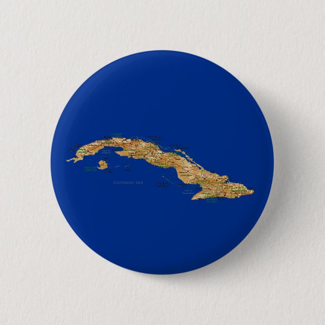 Cuba Map Button (Front)