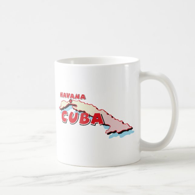 Cuba Map Coffee Mug (Right)
