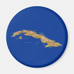 Cuba Map Magnet