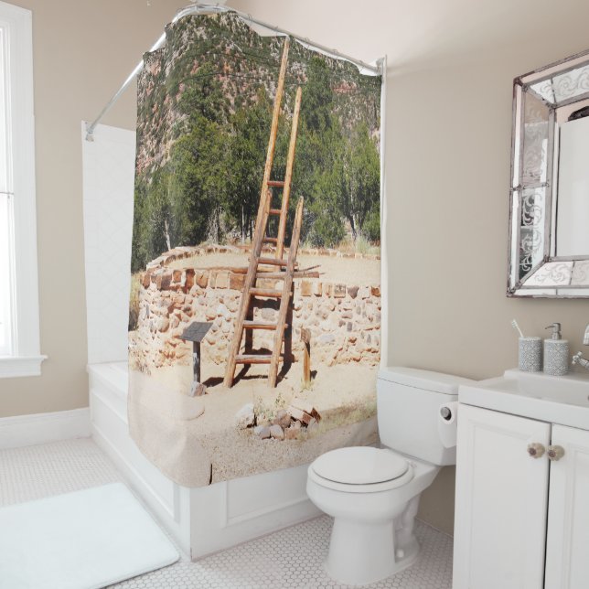 Cuba Mesa Shower Curtain (In Situ)