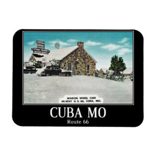 Cuba, Missouri, Rte 66, Vintage  Magnet