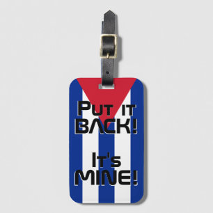 Cuba National Flag Funny Patriotic Luggage Tag