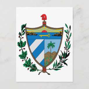 Cuba Official Coat Of Arms Heraldry Symbol Postcard