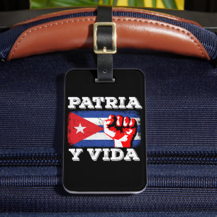 Cuba Patria Y Vida Cubano National Flag Luggage Tag
