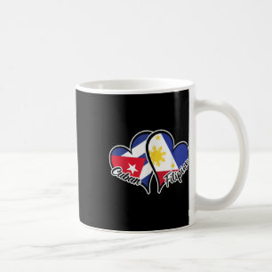 Cuba Philippines Flag Heart Half Cuban Half Filipi Coffee Mug