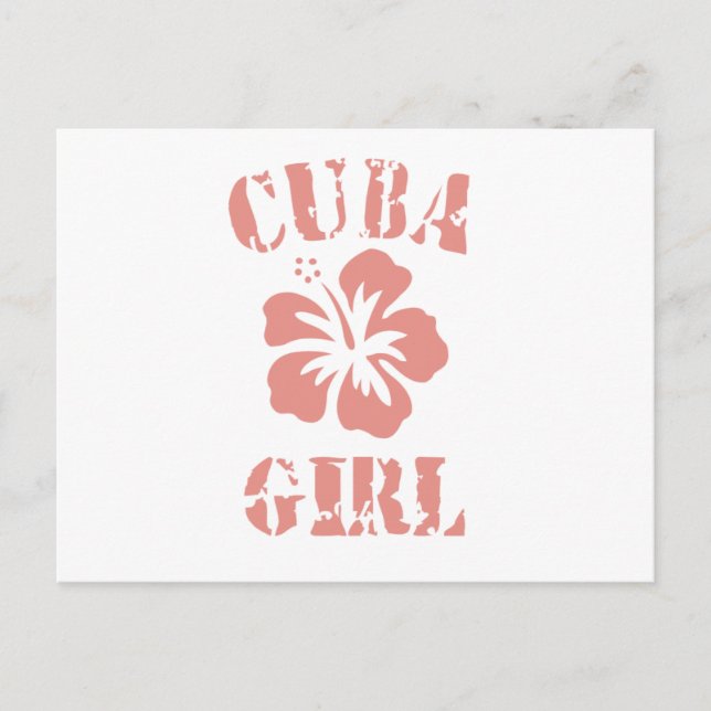 Cuba Pink Girl Postcard (Front)