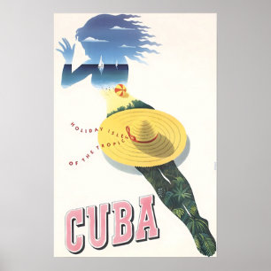 Cuba Print Cuban Art Travel Poster 