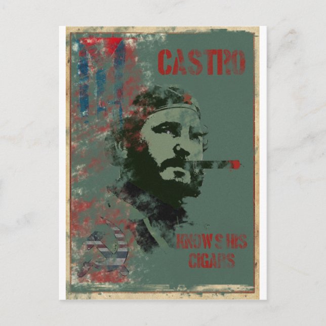 Cuba Propaganda Castro Postcard (Front)