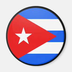 Cuba quality Flag Circle Magnet